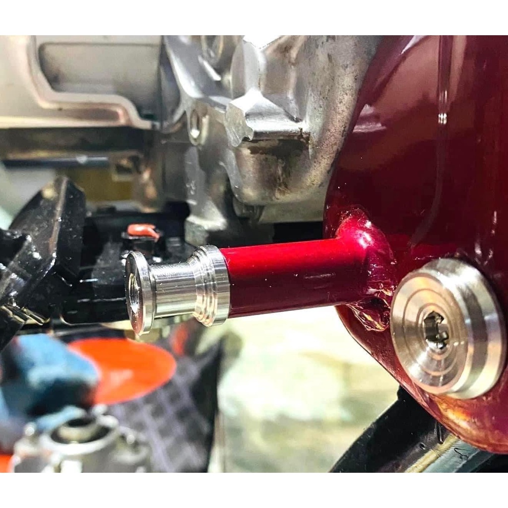 (INOX SÁNG BÓNG) Khâu gác chân trước xe DREAM, WAVE, SUPER DREAM, ốc khâu gắn gác chân trước xe WAVE, DREAM