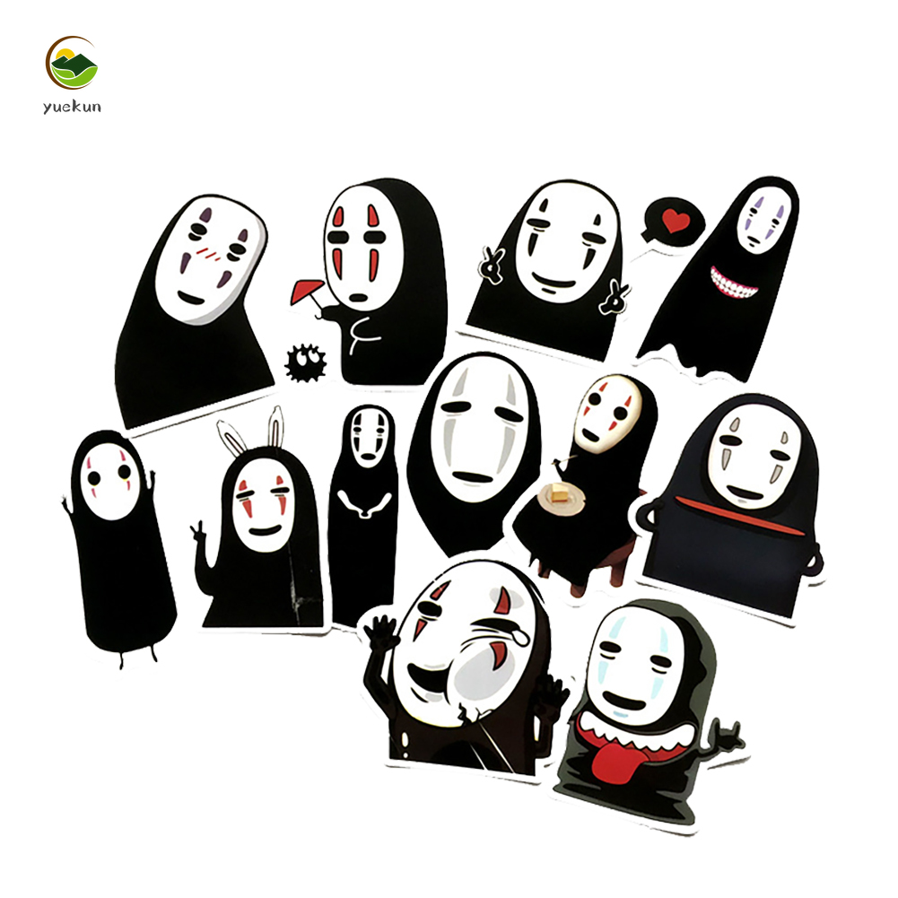 Bộ 12 Sticker Dán Tường Hình Vô Diện Độc Đáo