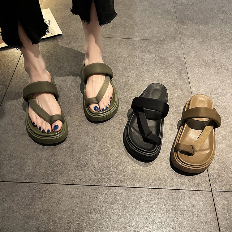 Dép Sandal Đế Bệt Quai Chéo Dày Dặn Đơn Giản Cá Tính Cho Nữ