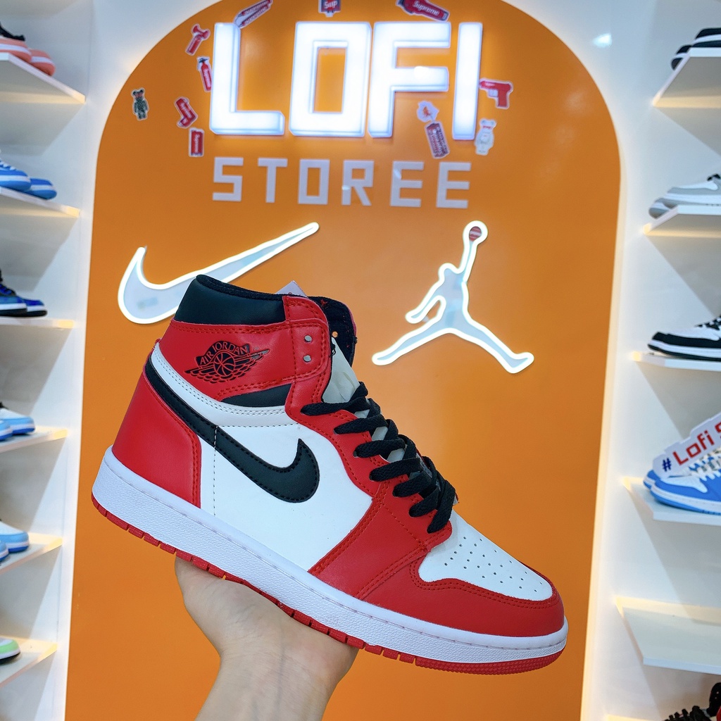 [LOFISTOREE] Giày Sneaker Đỏ Đen Cao Cổ - Giầy Thể Thao Nam Nữ JD