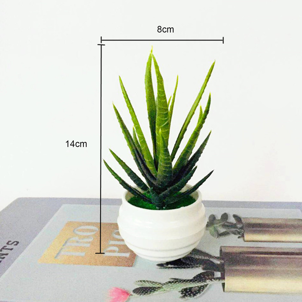 Chậu cây giả bằng nhựa tí hon dùng trang trí nội thất