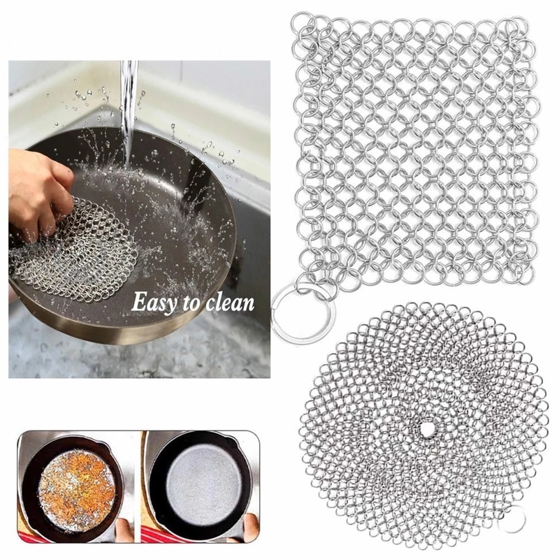 Bàn Chải Chà Nồi Bằng Thép Không Gỉ Tiện Dụng Cho Nhà Bếp