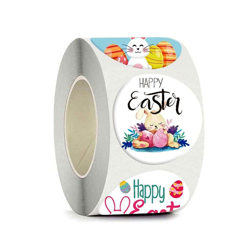 Cuộn 500 Hình Dán Dùng Trang Trí Thiệp Chúc Mừng Lễ Phục Sinh