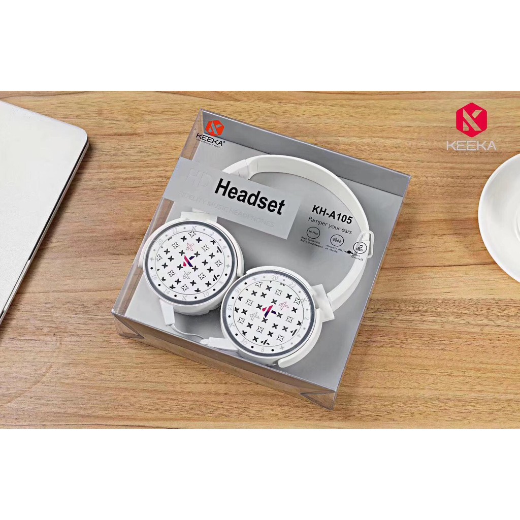 Tai nghe chụp tai KH-A105 chính hãng keeka mẫu mới 2019 ÂM THANH CỰC CHẤT (giá sỉ)