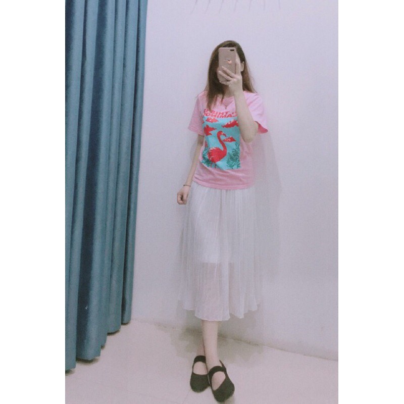 Chân váy midi xếp ly dáng dài (Hàng đẹp loại 1 dày dặn) | BigBuy360 - bigbuy360.vn