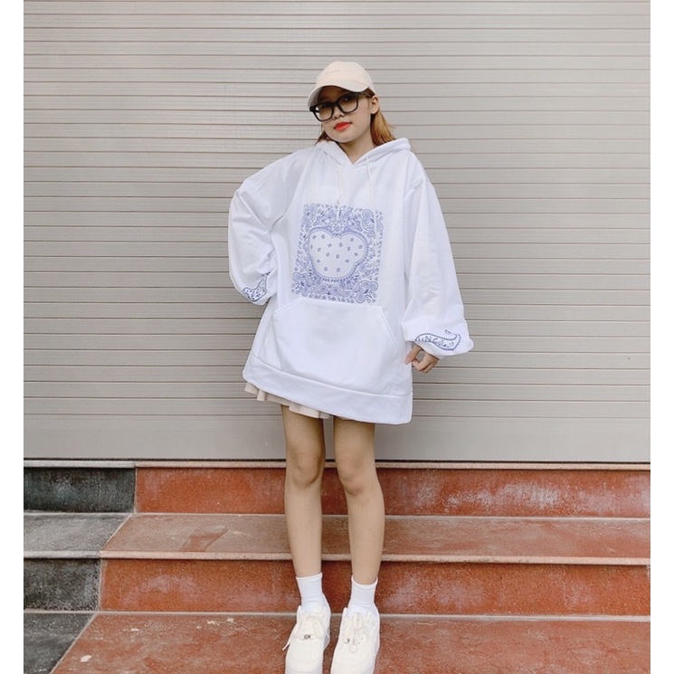 [ ẢNH THẬT ] ÁO HOODIE NỈ UNCOVER TRẮNG UNISEX FORM RỘNG (ẢNH THẬT SHOP CHỤP) | BigBuy360 - bigbuy360.vn