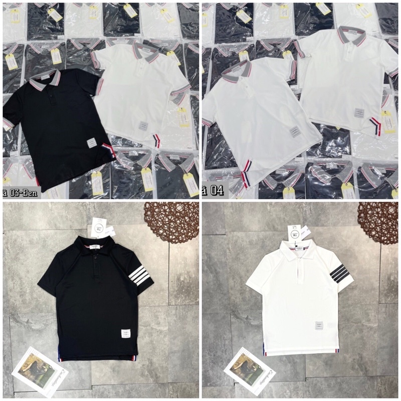 Áo cộc cổ bẻ nam, polo nam thom chất liệu cotton viền kẻ phong cách from chuẩn hàng đẹp