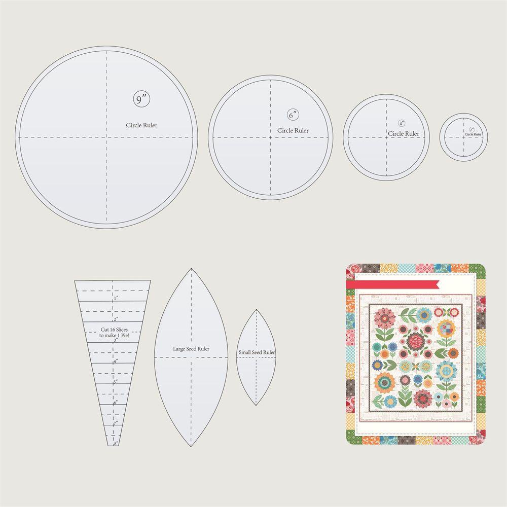 Bộ Thước Đo Cắt Hình Hoa Hướng Dương Bằng Acrylic Tái Sử Dụng Linh Hoạt