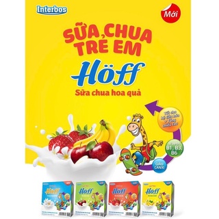 Sữa chua trẻ em hoff lốc 4 hộp* 55g vị dâu/ táo/ chuối/ tự nhiên