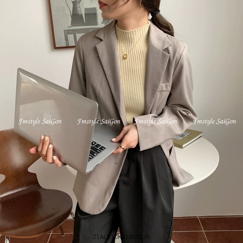 Áo len sọc tăm sát nách cổ trụ trơn cộc tay hàn quốc ulzzang thu đông Fmstyle Saigon 21ALU10K31302