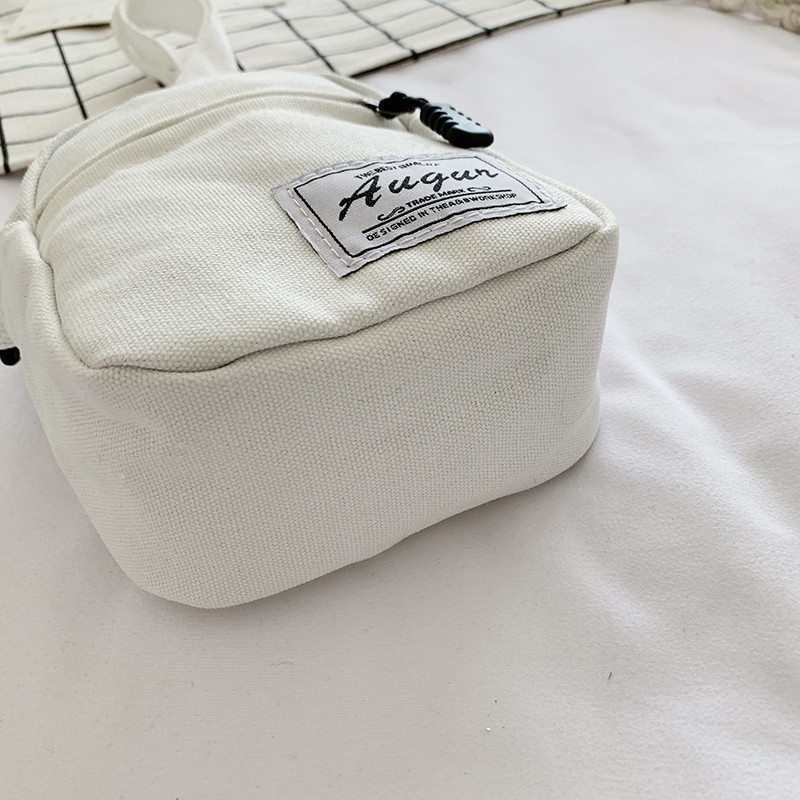Túi Đeo Chéo Vải Canvas Dáng Vuông Nhỏ Dễ Thương