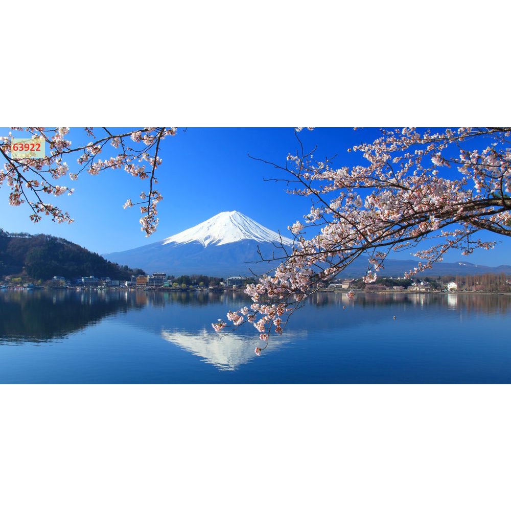 Tranh dán tường phòng khách thiên nhiên nổi tiếng KIM TỰ THÁP, CẦU VÀNG ĐÀ NẴNG, NÚI PHÚ SĨ NHẬT BẢN, LÀNG PHÁP