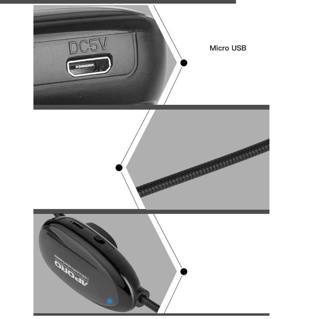 Micro không dây Aporo 2.4G dành cho các dòng máy T9 2.4G và T18 2.4G