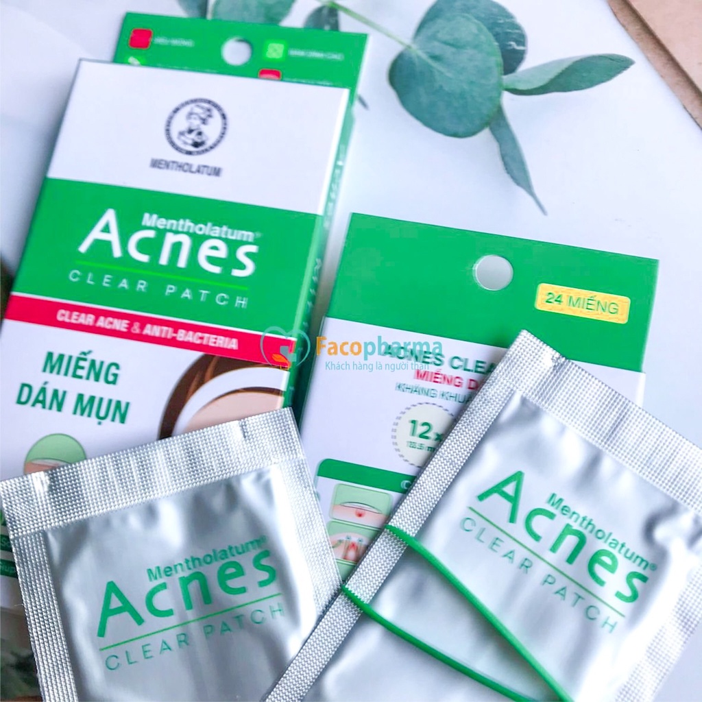 Miếng dán mụn Acnes Clear Patch 24 miếng giúp giảm mụn sưng viêm