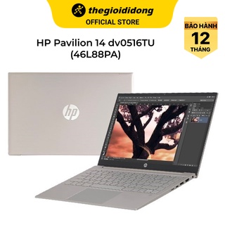 Laptop hp pavilion 14 dv0516tu i3 1125g4/4gb/256gb/14"f/win11//vàng - hàng chính hãng