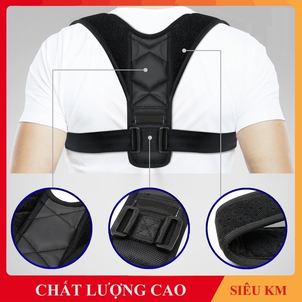 Đai chống gù lưng - vai - eo - chất liệu bền-thoáng - có nẹp cố định cột sống Phù Hợp Với Mọi Độ Tuổi