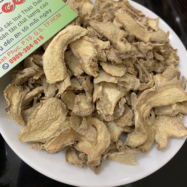 Gừng Thái Lát Sấy Khô 1kg (Gừng già, thơm, sạch, hàng luôn mới)