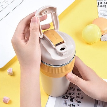 Bình giữ nhiệt cao cấp màu pastel dung tích 480ml phù hợp để mang đi học đi làm