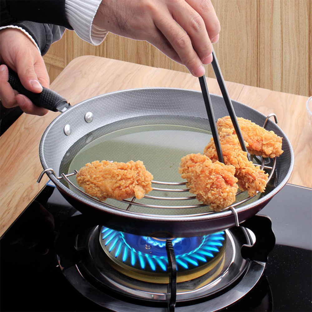 VỈ GÁC CHẢO CHIÊN ĐỒ ĂN ❤️ FREESHIP ❤️ KHÔNG BIẾN ĐỔI NHIỆT, CHÂN GÁC THÔNG MINH