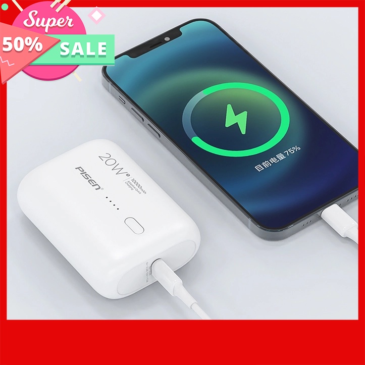 Sạc dự phòng PS 304 chính hãng 10.000mAh Polymer, hỗ trợ sạc nhanh 20w, cổng Type C PD QC3.0