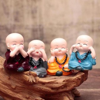 Bộ Tượng Tứ Không Với 4 Sắc Màu Ngộ Nghĩnh - vật dụng phong thủy - đồ dùng trang trí