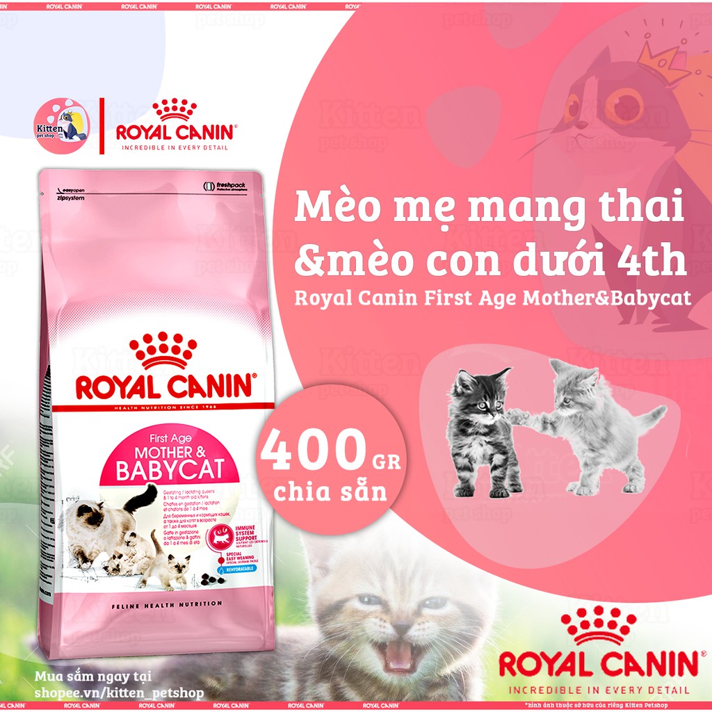 400gr - Hạt Kitten Royal Canin dành cho Mèo con từ 4 - 12 tháng tuổi - Royal Canin Second Age Kitten 36(REPACK)