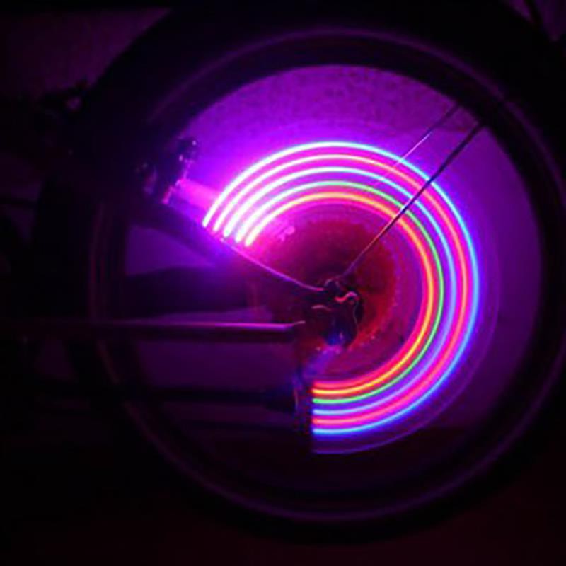 Đèn LED gắn nắp van bánh xe hơi/xe đạp/xe máy nhiều màu