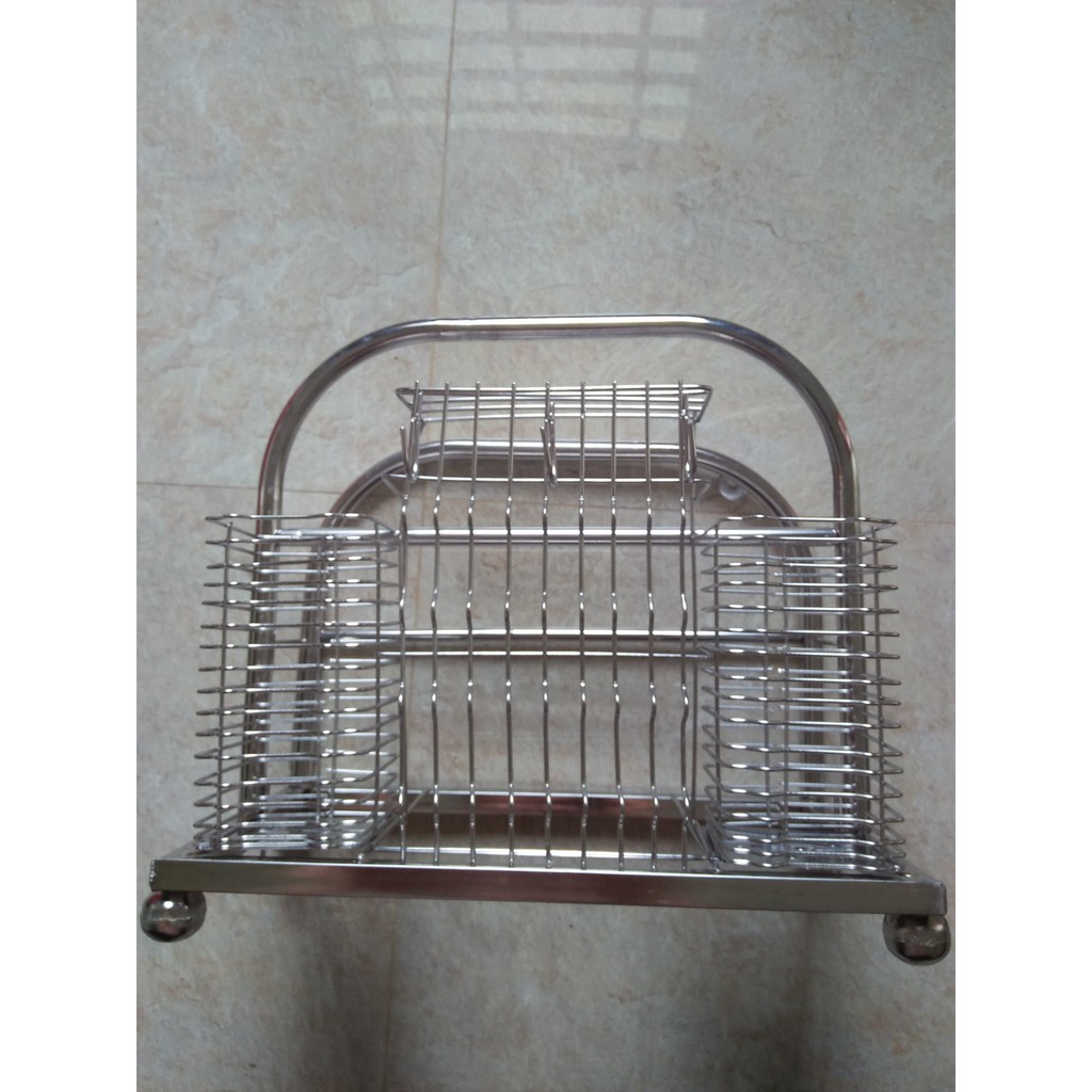 [GIÁ CỰC ĐẸP] Kệ để dao thớt kèm ống đũa inox có thể treo tường hoặc để bàn