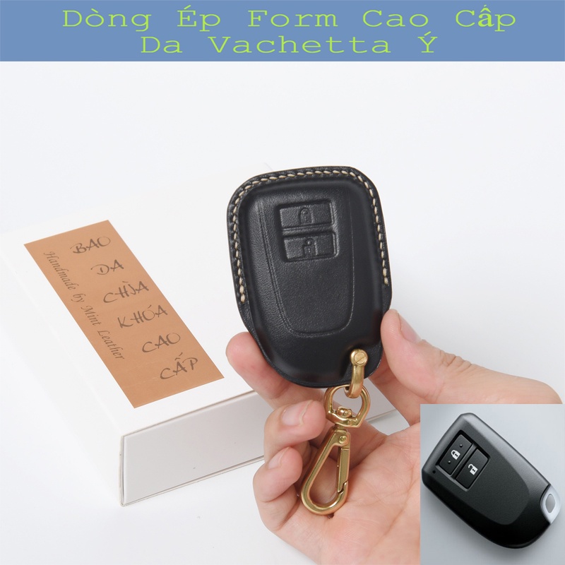 Bọc Chìa Khóa Toyota Vios Yaris 💎Da Thật 100%💎 Ốp Chìa Khóa Bao Da Chìa Khóa Vios Toyota Yaris  Mint Leather