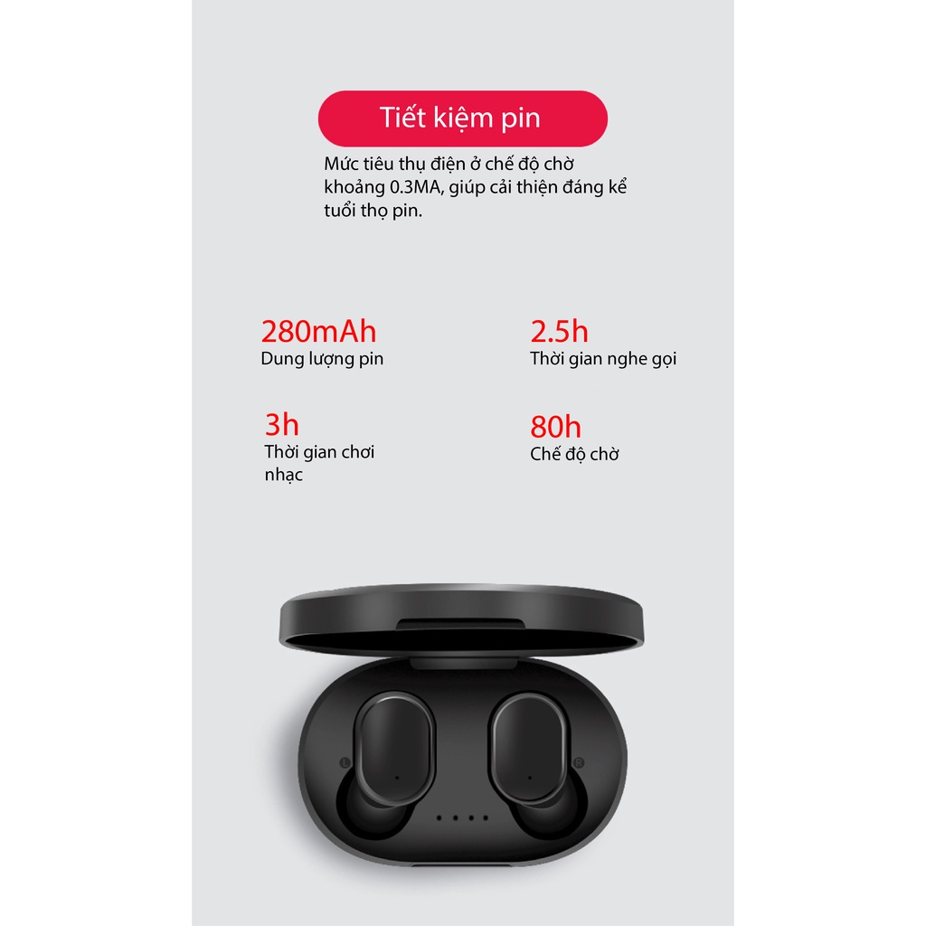 Tai nghe bluetooth True Wireles Mipod A6S cao cấp