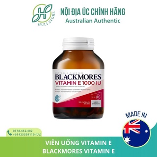 [ CHÍNH HÃNG ] Vitamin E tự nhiên Blackmores Vitamin Natural E 500IU / 1000IU