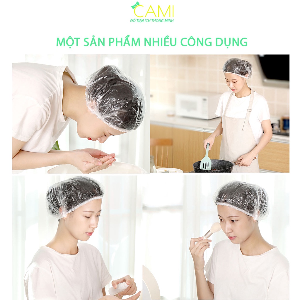 Túi 100 mũ trùm đầu làm tóc, nhuộm, uốn hoặc ủ tóc tiện lợi dùng cho Salon_Cami_CMPK193