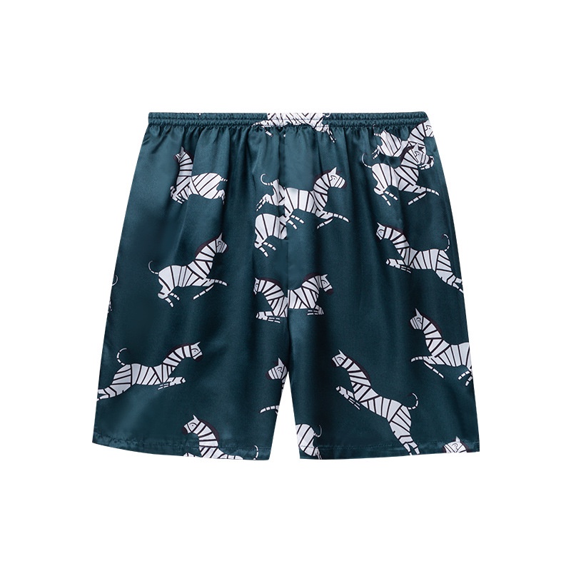 Quần Short Ngủ Mặc Nhà Vải Lụa Thời Trang Xuân Hè Cho Nam Size L-XL