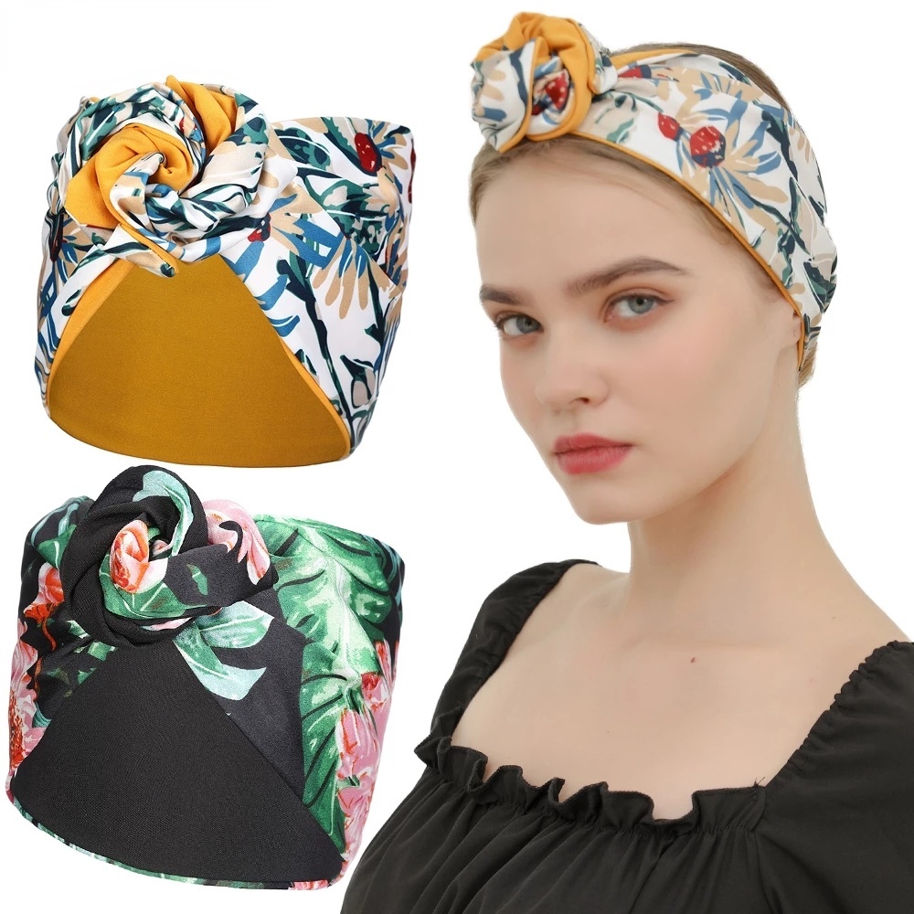 Băng đô thắt nút in họa tiết phong cách bohemian cổ điển thời trang mới dành cho nữ