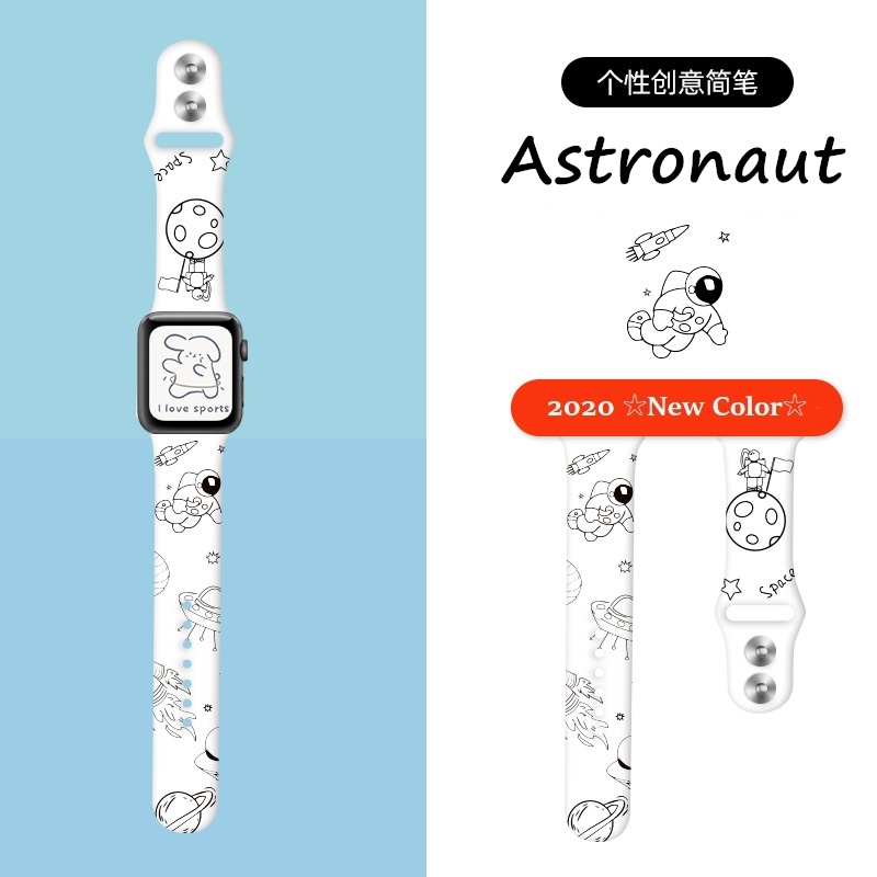 Dây Đeo Silicon 44mm 45mm 42mm 38mm 41mm Thời Trang Cho Đồng Hồ Apple watch series 6 5 3 SE 7