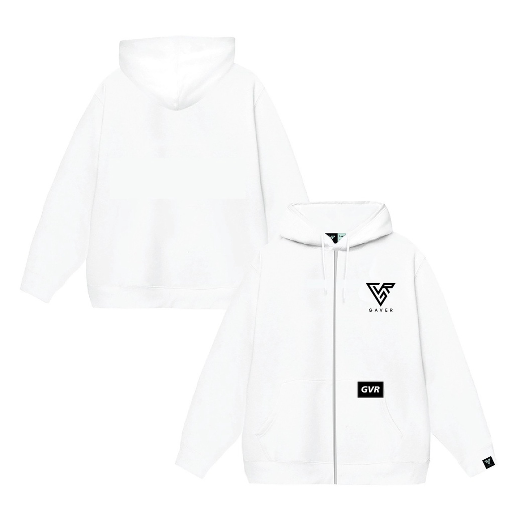 Áo khoác HOODIE ZIP localbrand GAVER - LOGO Nam Nữ Unisex, Nỉ chân cua dày dặn + (QUÀ TẶNG)