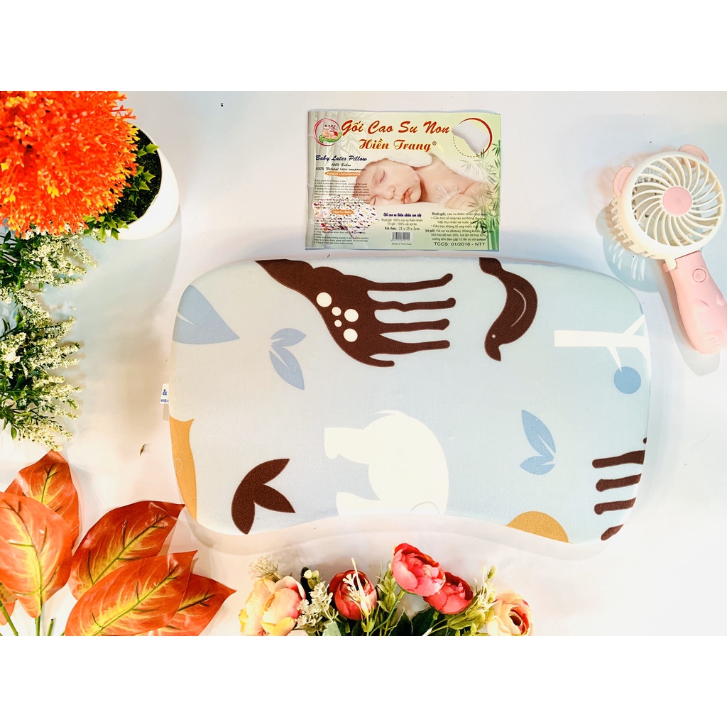 Gối Cao Su non thông hơi, chống bẹp đầu cho bé