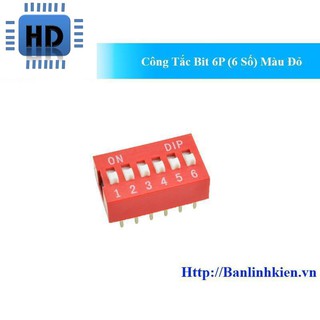 Công tắc bit 6p màu đỏ zin hd1