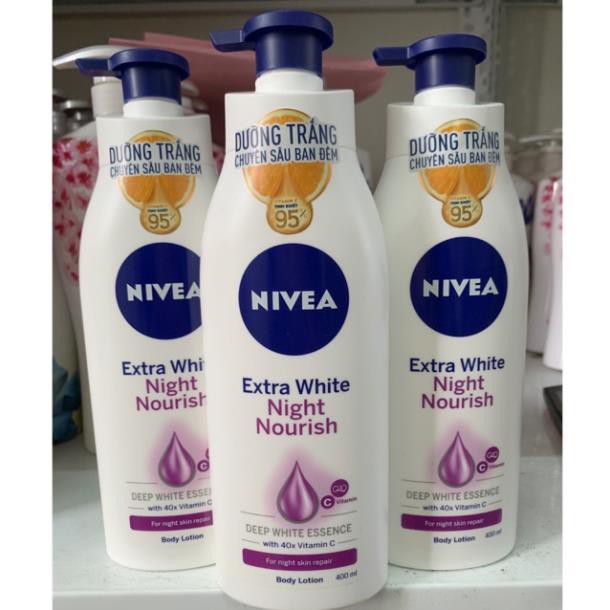 Sữa Dưỡng Thể Trắng Da Nivea Extra White Ban Đêm 350ml( mầu tím)
