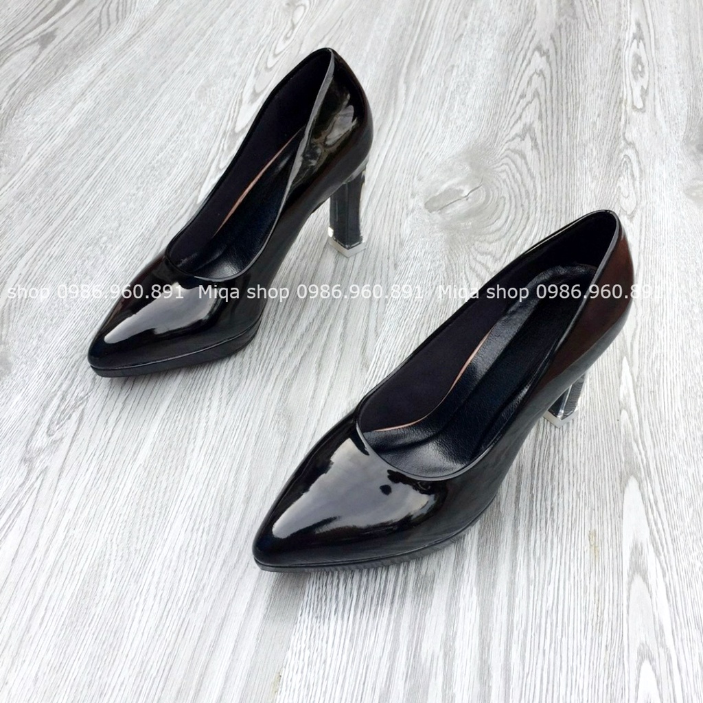 Giày cao gót đế đúp 9cm gót trong - Made in Việt Nam