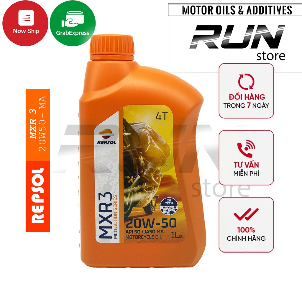 Nhớt Xe Số Gốc Khoáng REPSOL MXR 3 20W50 JASO MA API SG – Dành Cho Xe số đời cũ - Made in Indonesia