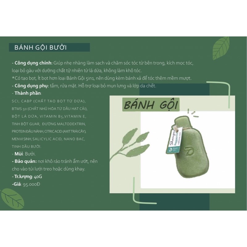 Dầu gội đầu thiên nhiên lành tính dạng bánh shampoo bar tinh dầu bưởi Nattime giảm tiết dầu, gãy rụng Handmade - Ecobuff | BigBuy360 - bigbuy360.vn