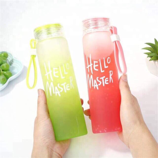 Combo 4 bình thuỷ tinh hello matster siêu xinh
