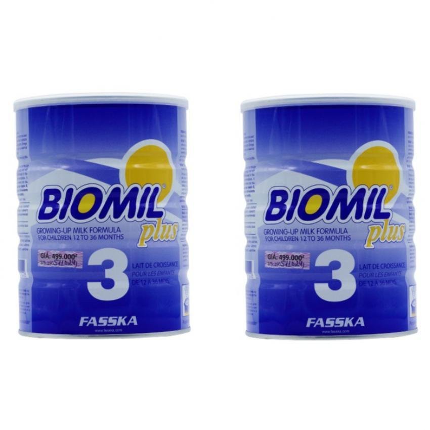 (Nhập TKB3006 giảm 5%)Combo 2Lon Sữa Biomil Plus số 3 800g