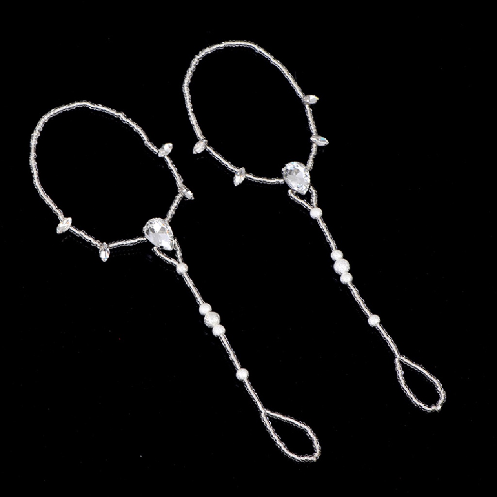 CE Rhinestone Anklet Bracelet Beach Barefoot Sandal Anklet Chain Foot Boho Anklet RI