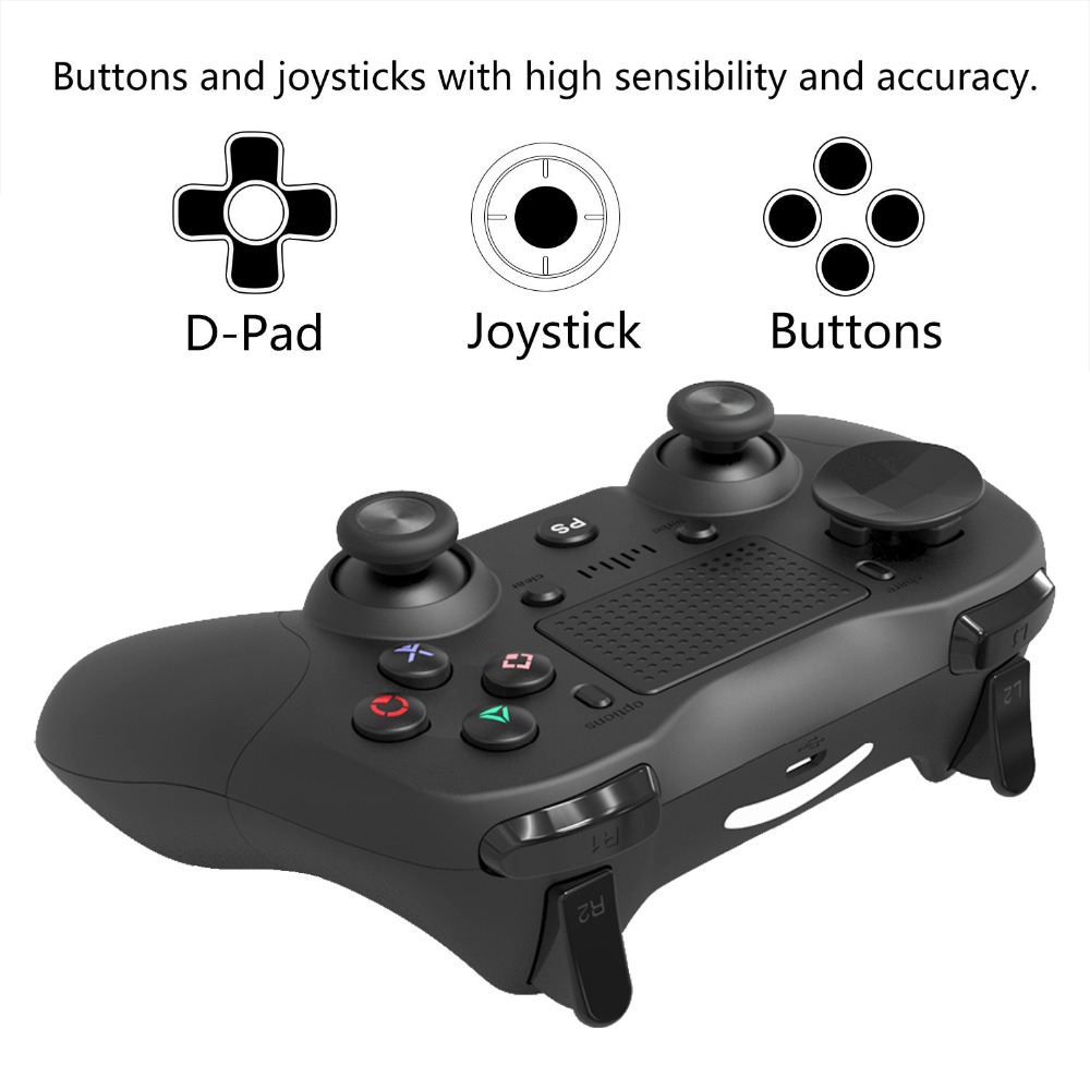 Tay Cầm Chơi Game Bluetooth Không Dây Cho Ps4 Dualshock 4 Rung For Playstation 4 / Ps3 / Pc (Quasl)