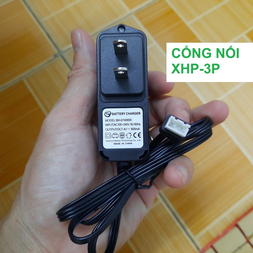 Củ sạc pin 2S 7.4V đầu nối XH-3P (3 chân) dùng sạc pin cho xe mô hình điều khiển đồ chơi trẻ em