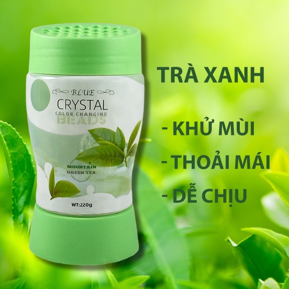 Sáp thơm khử mùi Blue kèm đèn led, hương thơm tự nhiên Crystal Color Changing Beads 220g NPP G20shop