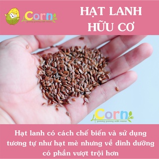 Hạt lanh hữu cơ Anbio - Giàu chất chất oxi hóa - Cho bé 9m+