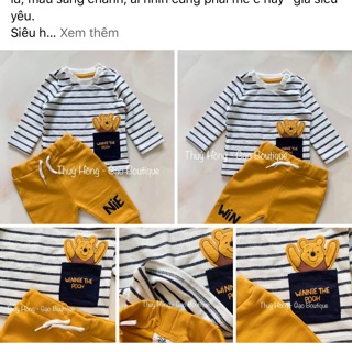 Bộ đồ dài gấu pooh cho bé trai